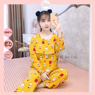 Bộ sau sinh cho mẹ chất lanh mềm mịn, đồ bộ sau sinh cho con bú