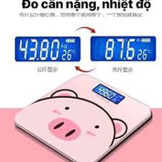 Cân điện tử sức khỏe hình con heo màu hồng cực xinh, độ chính xác cao x2, Unipro