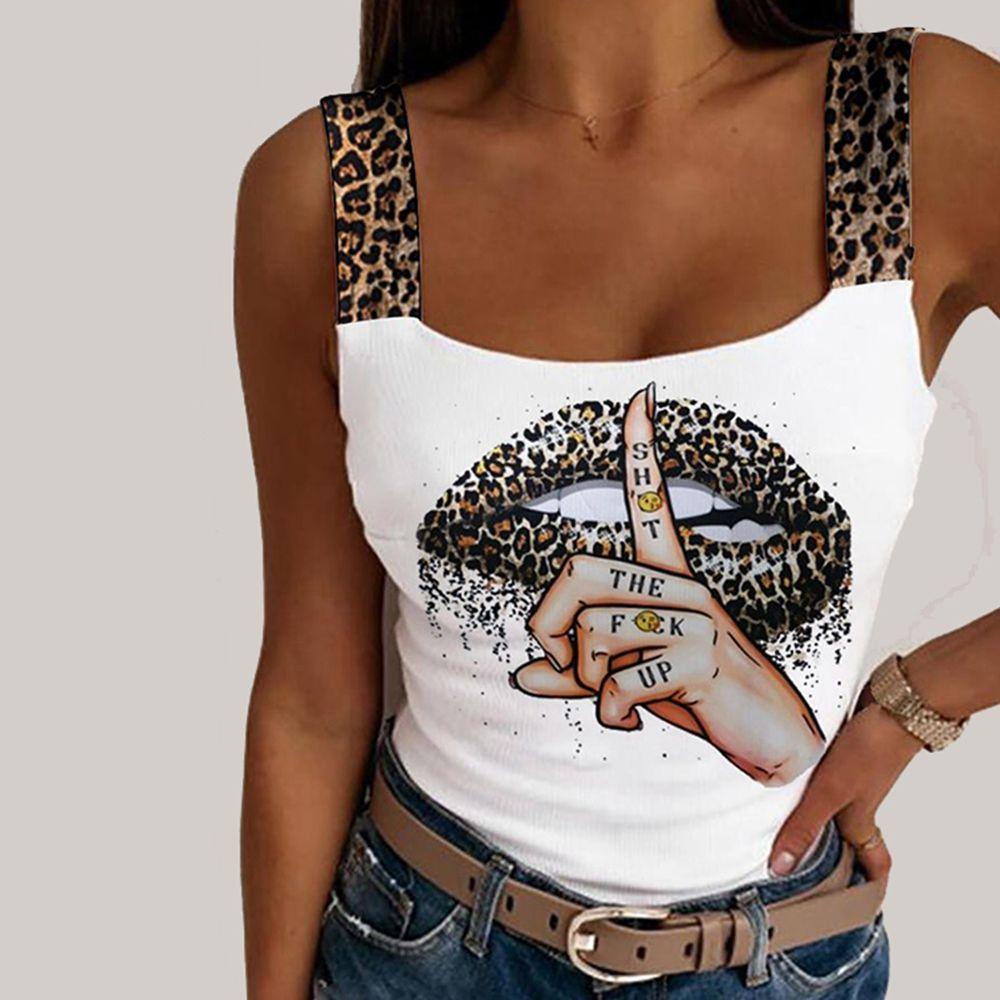 Áo Nữ Không Tay Họa Tiết Da Báo Thời Trang Quyến Rũ