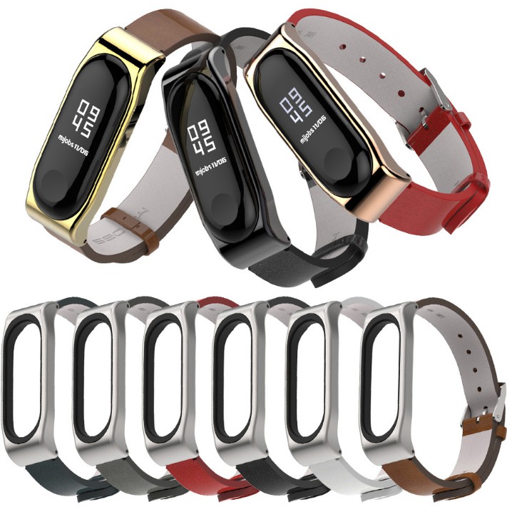 Dây đeo thay thế cho Xiaomi Miband 3 - 4-5 MB14 da PU thời trang