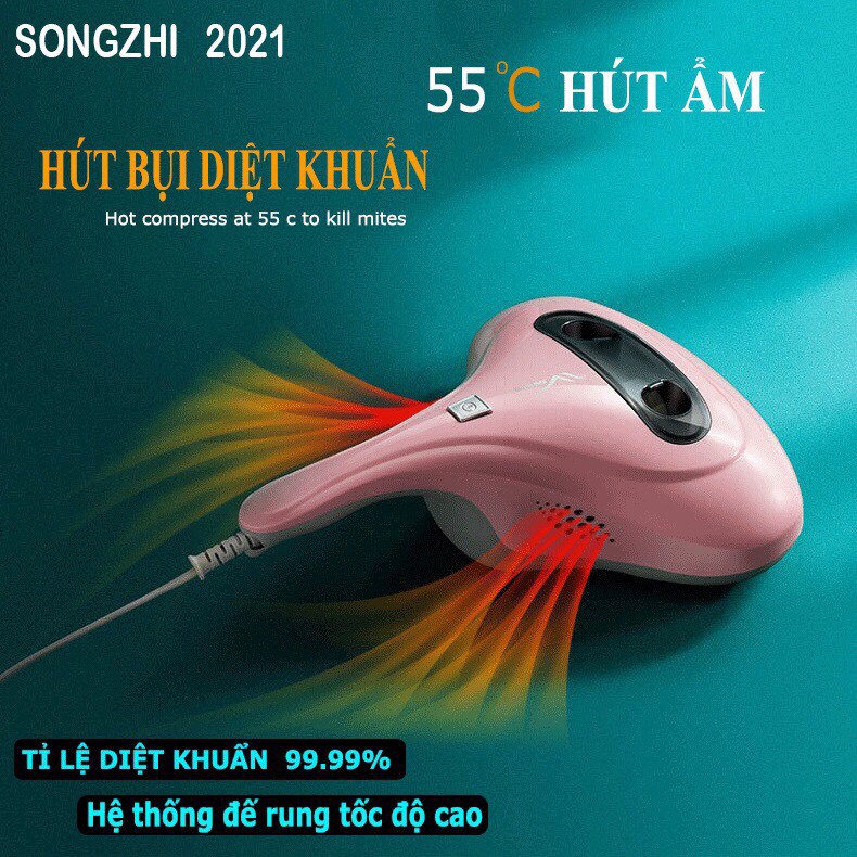 Máy hút bụi đệm giường, máy hút bụi chăn nệm - Máy hút bụi diệt khuẩn UV gối đệm giường SONGZHI cầm tay