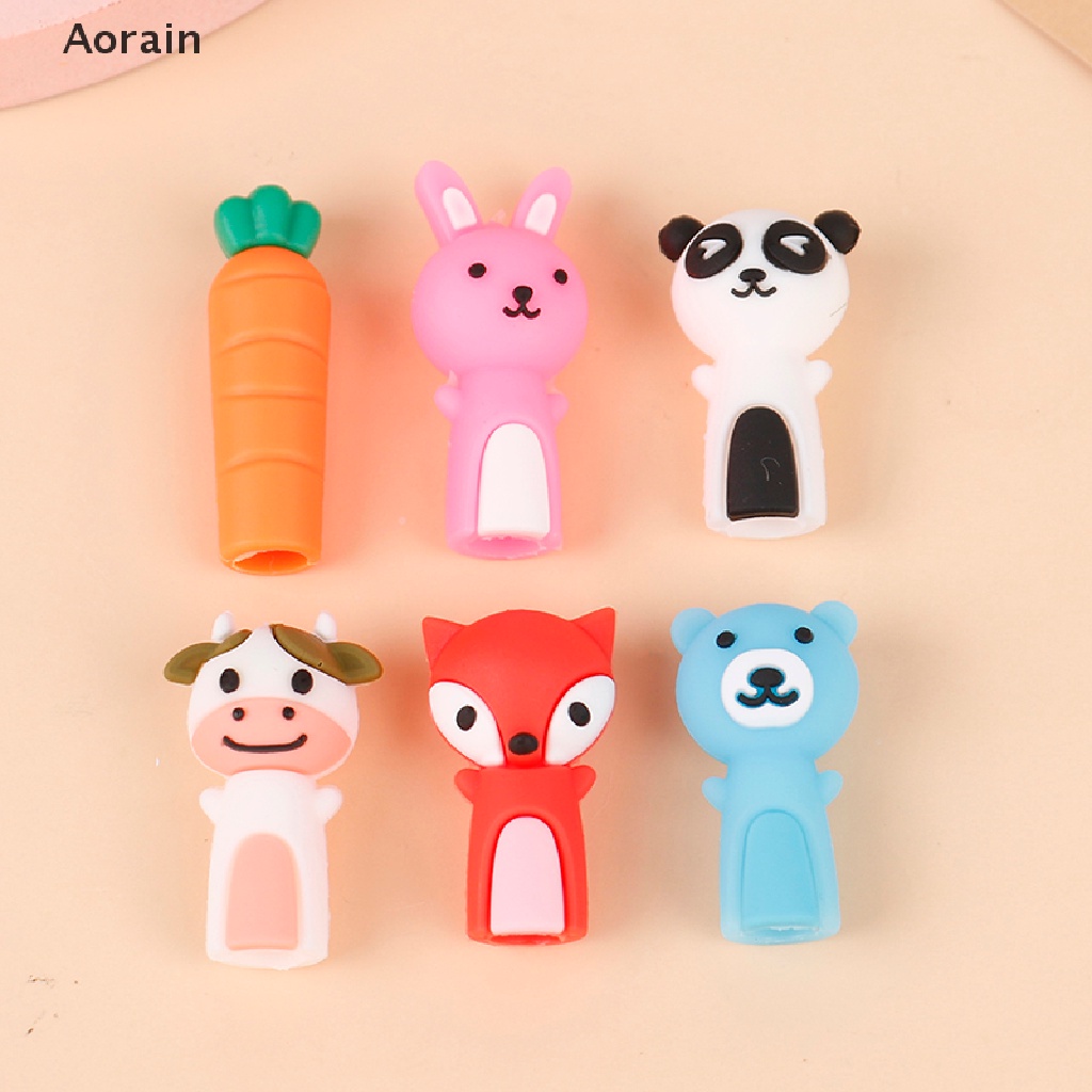 1 Bộ 3 Nắp Đậy Bút Chì / Mỹ Phẩm Bằng Silicone Tiện Dụng
