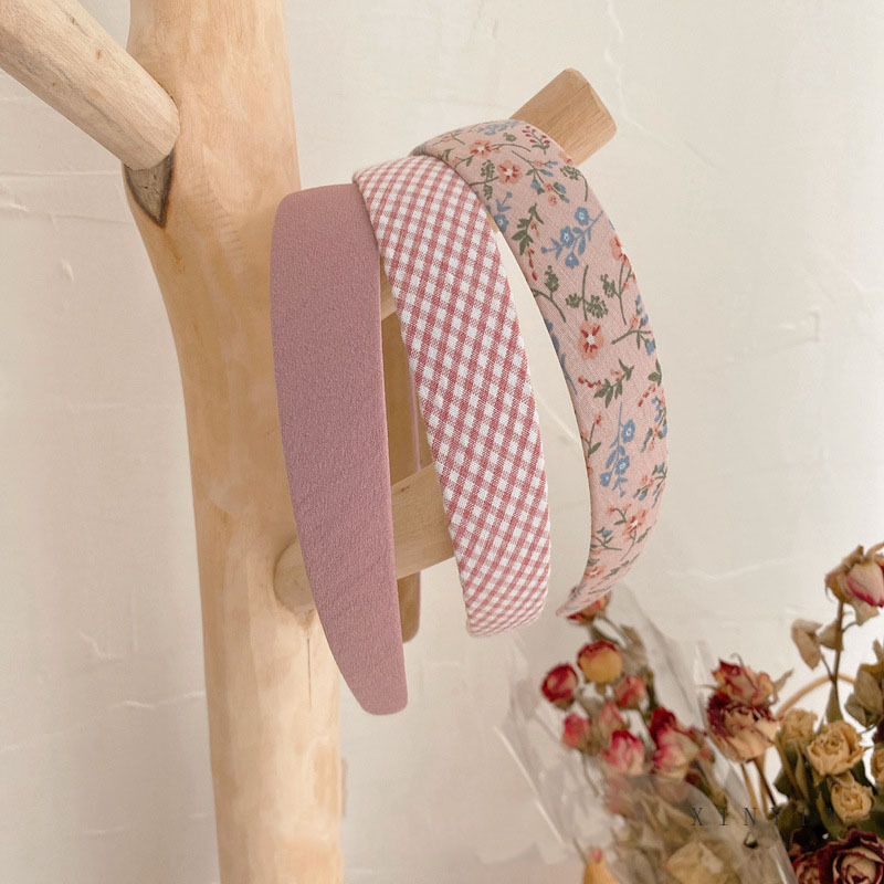 Cài tóc bản rộng họa tiết duyên dáng xinh xắn nhiều màu tùy chọn