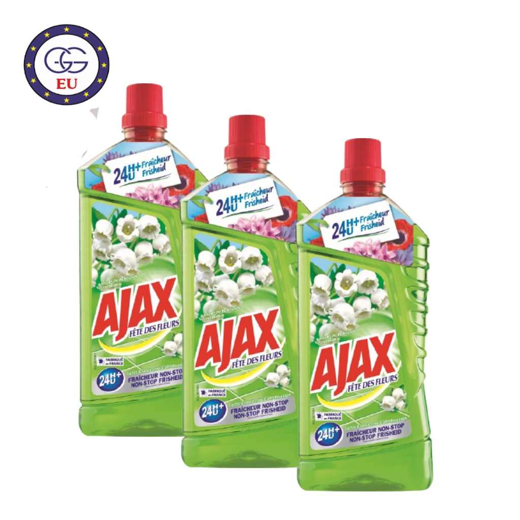 Nước lau sàn Ajax sạch bóng, hương thơm tự nhiên, nội địa Châu Âu, GGEU