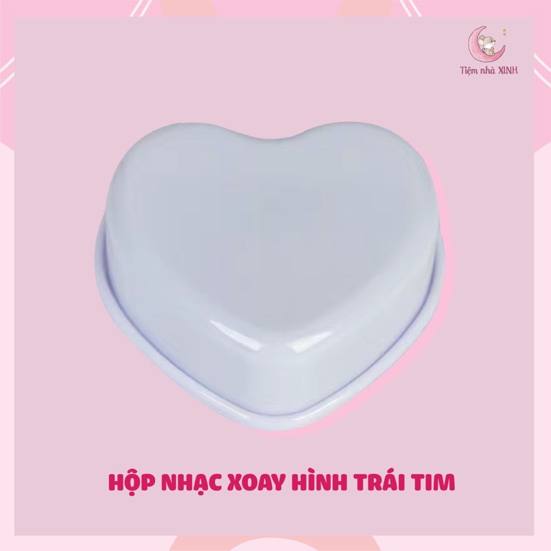 Hộp nhạc xoay hình trái tim chạy bằng cót