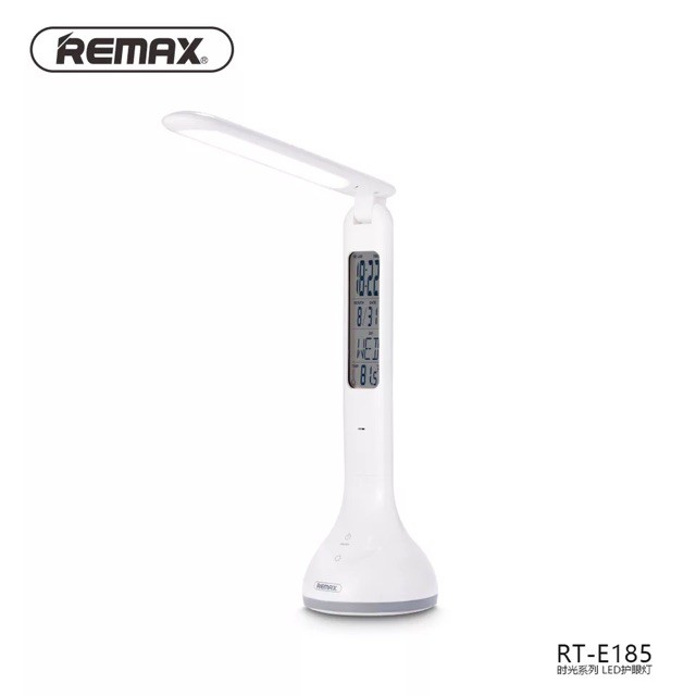 REMAX RT-E185 TIME SERIES LED: Đèn bàn LED tích điện chống cận 3 chế độ sáng - Hiển thị Ngày,Giờ,Nhiệt độ và Có báo thức