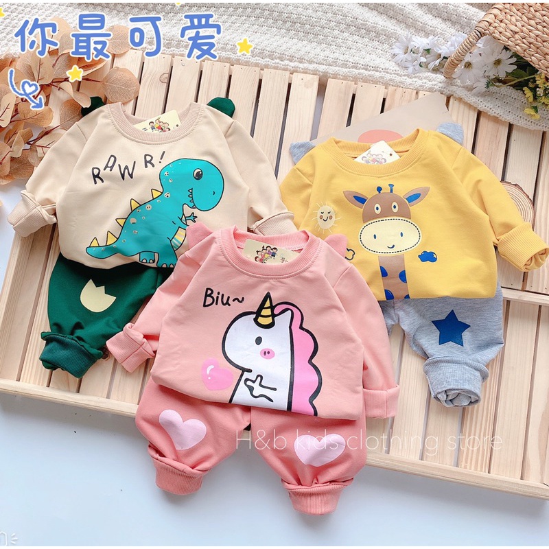 Set bộ nỉ da cá siu mềm cho bé