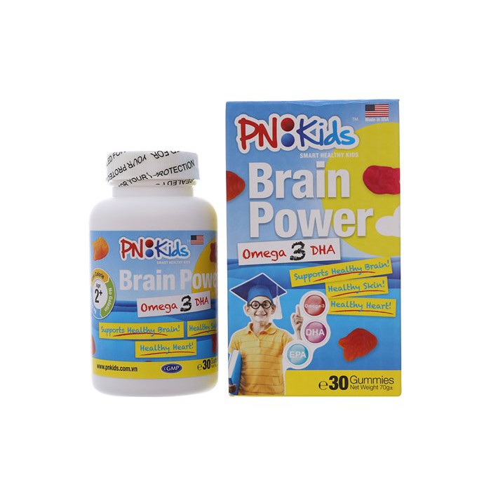 Kẹo Dẻo Bổ Sung Omega 3-DHA PNKIDS Brain Power 30 Viên-0305533