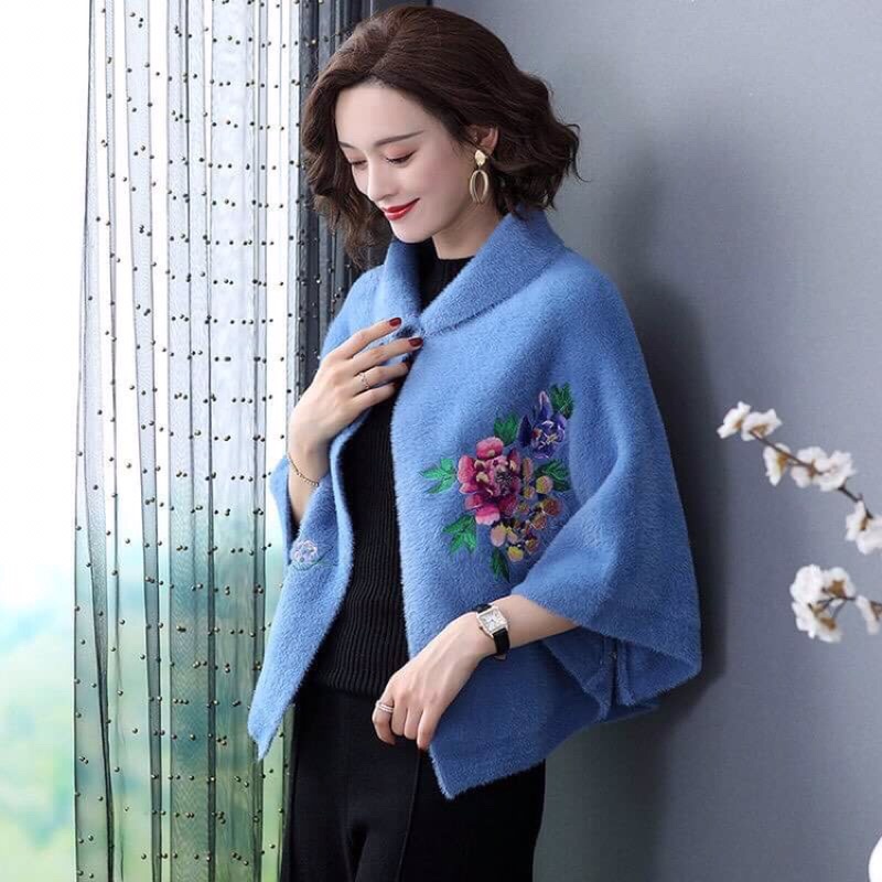 Áo khoác choàng dạ len cao cấp kiểu dáng sang trọng NP2458 | BigBuy360 - bigbuy360.vn