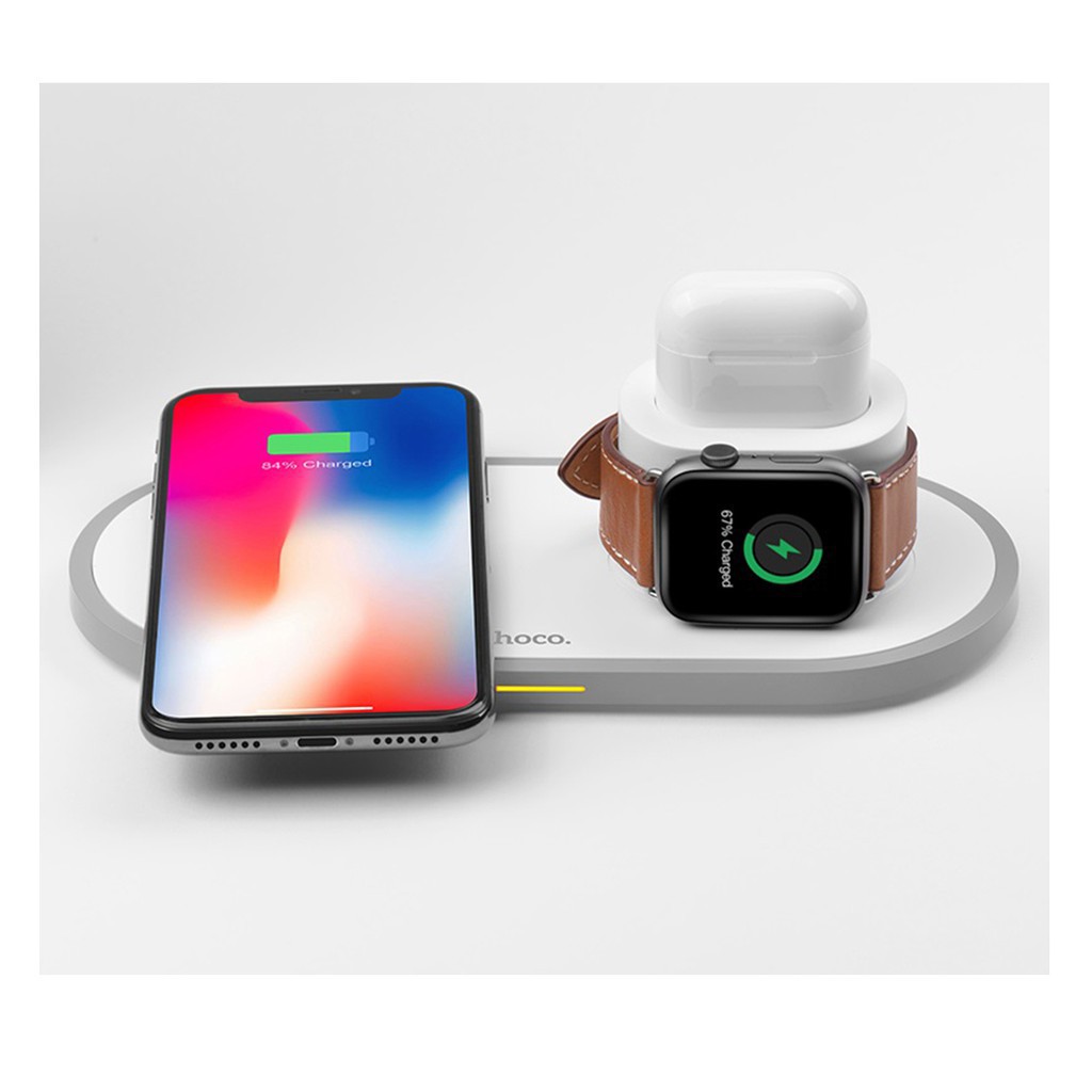 [CHÍNH HÃNG] Đế Sạc Nhanh Không Dây 3 in 1 HOCO CW21 cho IPhone-Airpod-Apple Watch - HOCO CW21