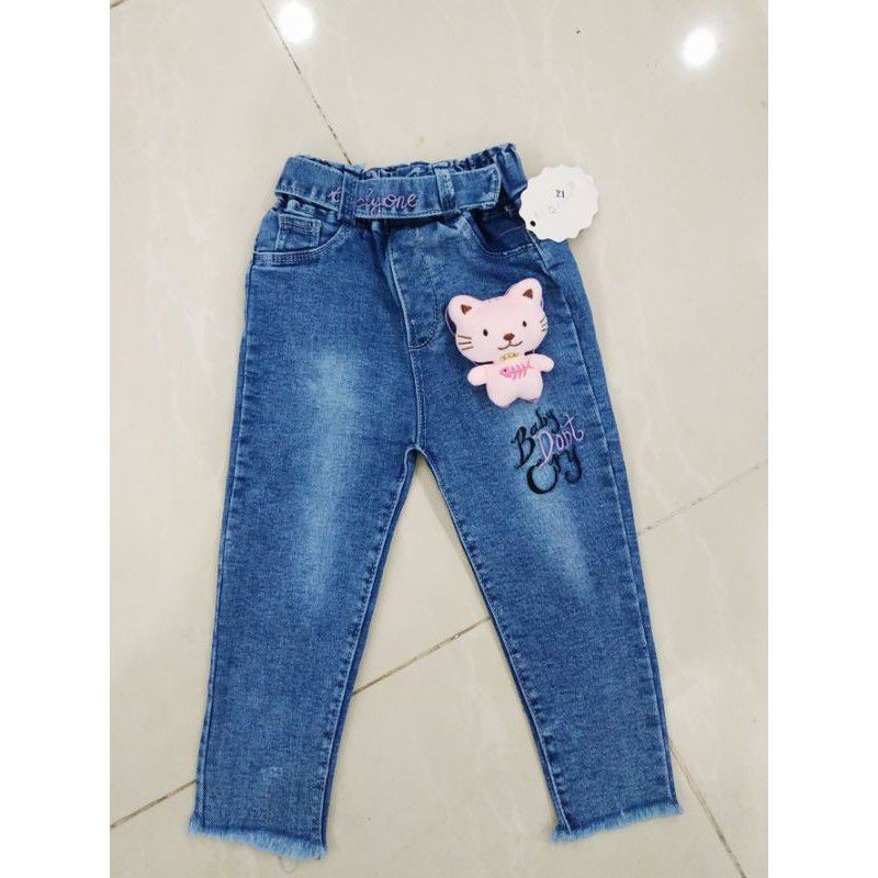 [ Sale hot 15-23kg ] QUẦN JEAN QUẦN BÒ BÉ GÁI HÀNG LOẠI 1 XỊN XÒ BÁN SHOP, KÈM GẤU NHƯ HÌNH