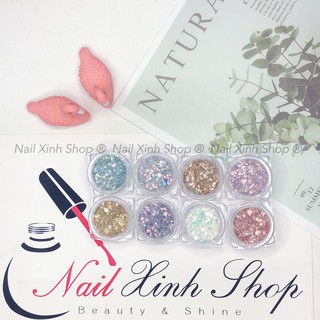 Set kim tuyến 8 in 1 trang trí móng tay, phụ kiện nail chuyên nghiệp