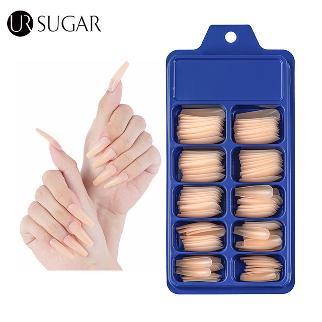 Hộp 100 móng tay giả UR SUGAR bằng nhựa acrylic tiện dụng