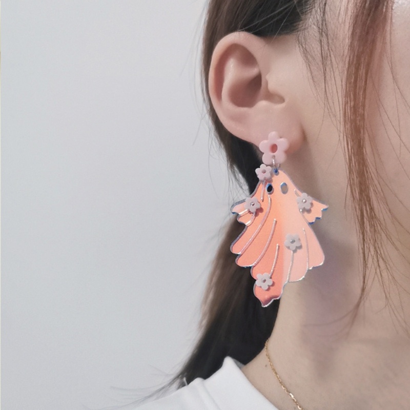 Bông Tai Acrylic Hình Ma Thay Đổi Màu Sắc Thời Trang