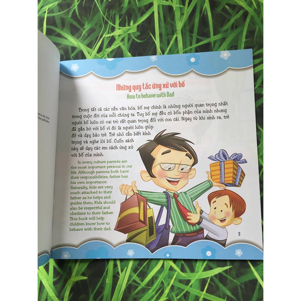 Sách Song Ngữ Anh Việt - Những Quy Tắc Ứng Xử Với Bố Mẹ - Kỹ Năng Sống Dành Cho Học Sinh