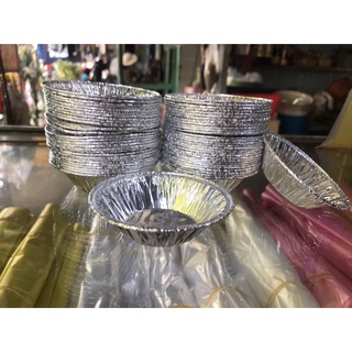 [Q11] Set 10 - 50 Chén Giấy Bạc( nướng tart trứng, bánh, hàu ,ốc)
