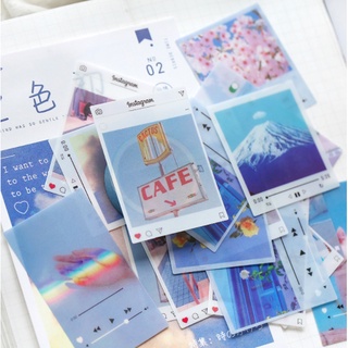 Sticker - nhãn dán nghệ thuật - vintage - Mảnh vỡ của thời gian  x 1 gói 40 miếng dán