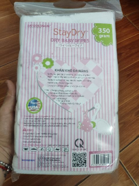 Khăn giấy khô đa năng Staydry 350gr vệ sinh cho Bé - Việt Nam