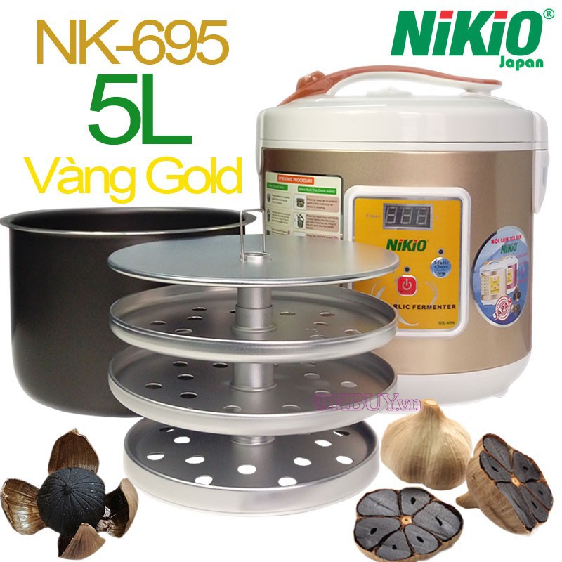 Máy làm tỏi đen Chuyên Dụng Nhật Bản Nikio NK-695/ 5 lít - Vàng