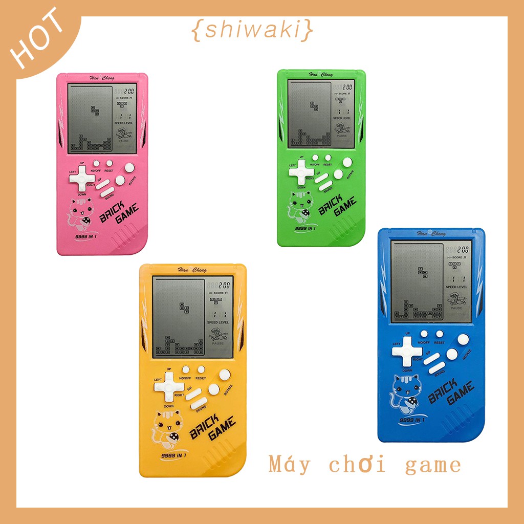 {shiwaki} Quà tặng máy trò chơi xếp gạch cầm tay Tetris cổ điển