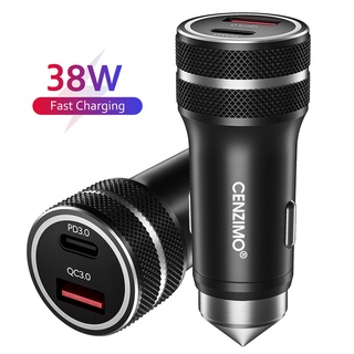 Tẩu sạc nhanh 38w pd3.0 20w & qc3.0 18w usb trên xe hơi