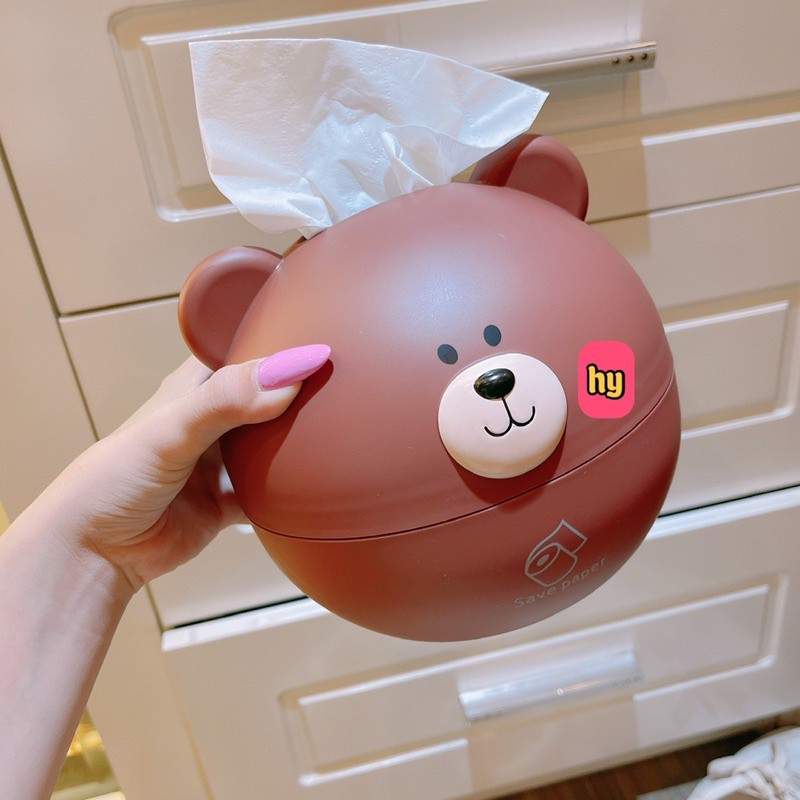 Hộp đựng giấy [Mã GG TRANKD ] Hình thú dễ thương chất liệu nhựa cao cấp MiibooShi