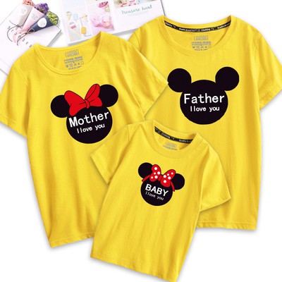 Áo thun gia đinh-đồ cặp đôi chất cotton-đồng phục cho cả gia đinh mẫu mickey