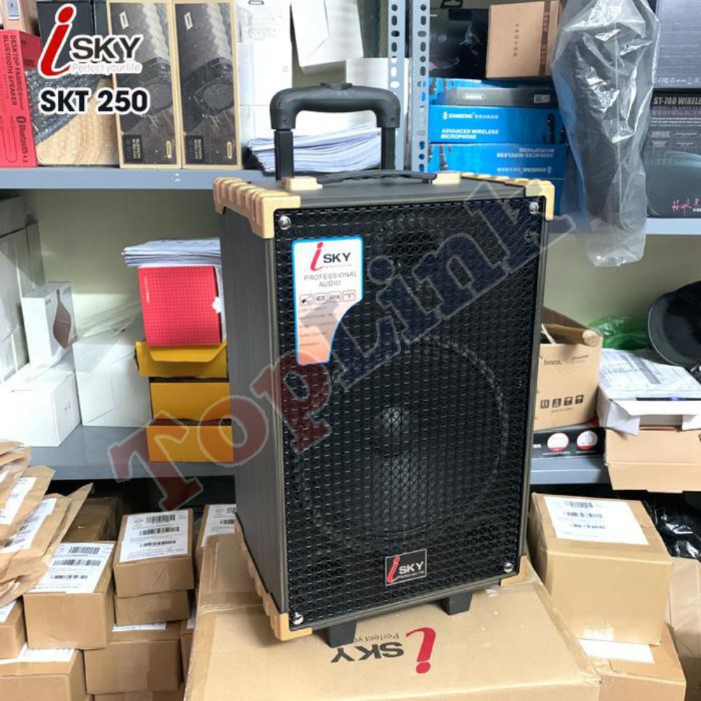 Loa Kéo Karaoke - Loa Kéo Giá Rẻ Cao Cấp Công Suất 1000W Isky SKT-250 Siêu Bass 25cm Bluetooth 4.2 Âm Thanh 3D Hifi