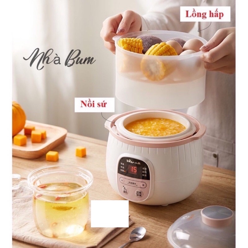 Nồi nấu cháo chậm Bear - Hấp/ Ninh/ Hầm/ Nấu Cháo - Nồi Bear