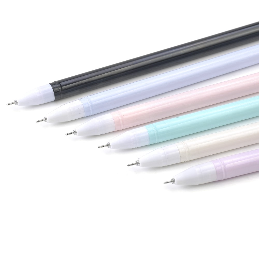 Bộ 6 cây bút gel 0.5mm có nắp hình mèo dễ thương