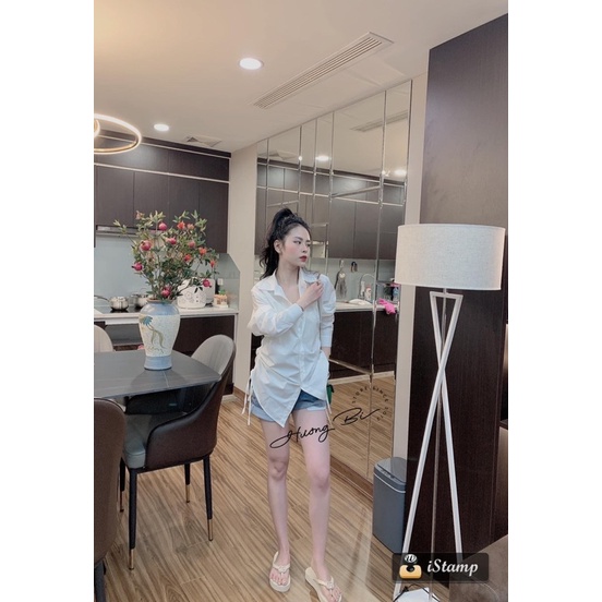 [Mã FAMARAL1 giảm 10K đơn 50K] Áo sơ mi rút dây sườn dáng rộng 3 màu