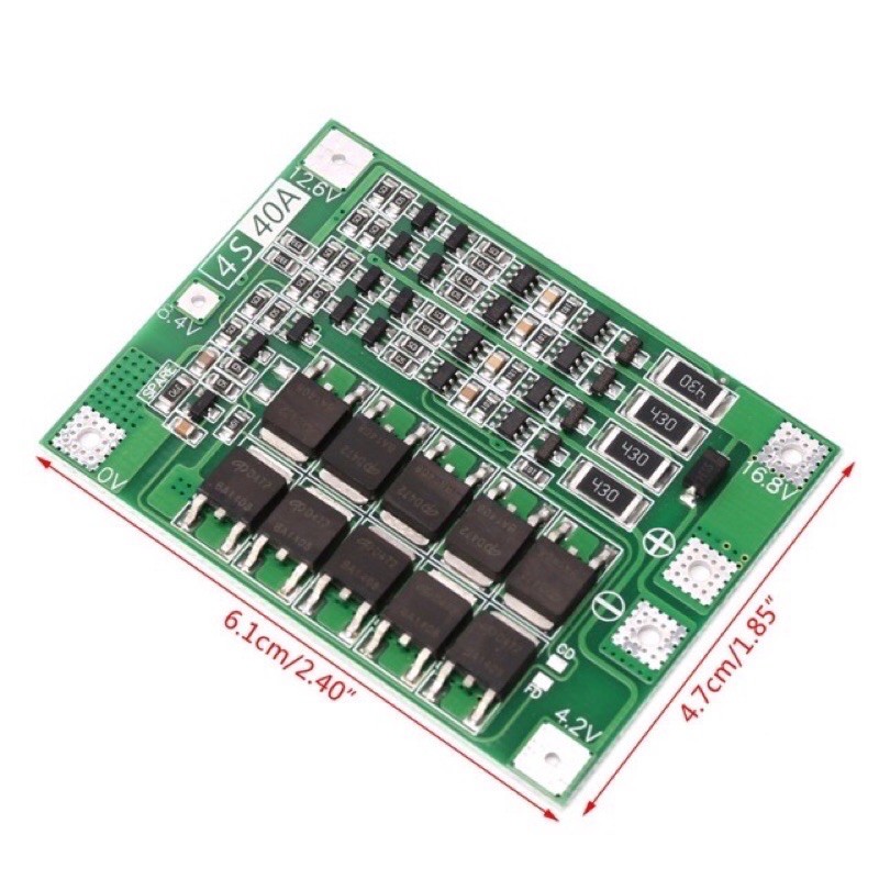Mạch cân bằng và bảo vệ pin lion 4s 40A 16.8v