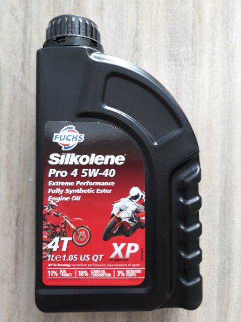 Dầu nhớt tổng hợp cao cấp xe tay côn Fuchs Silkolene Pro 5W-40 XP