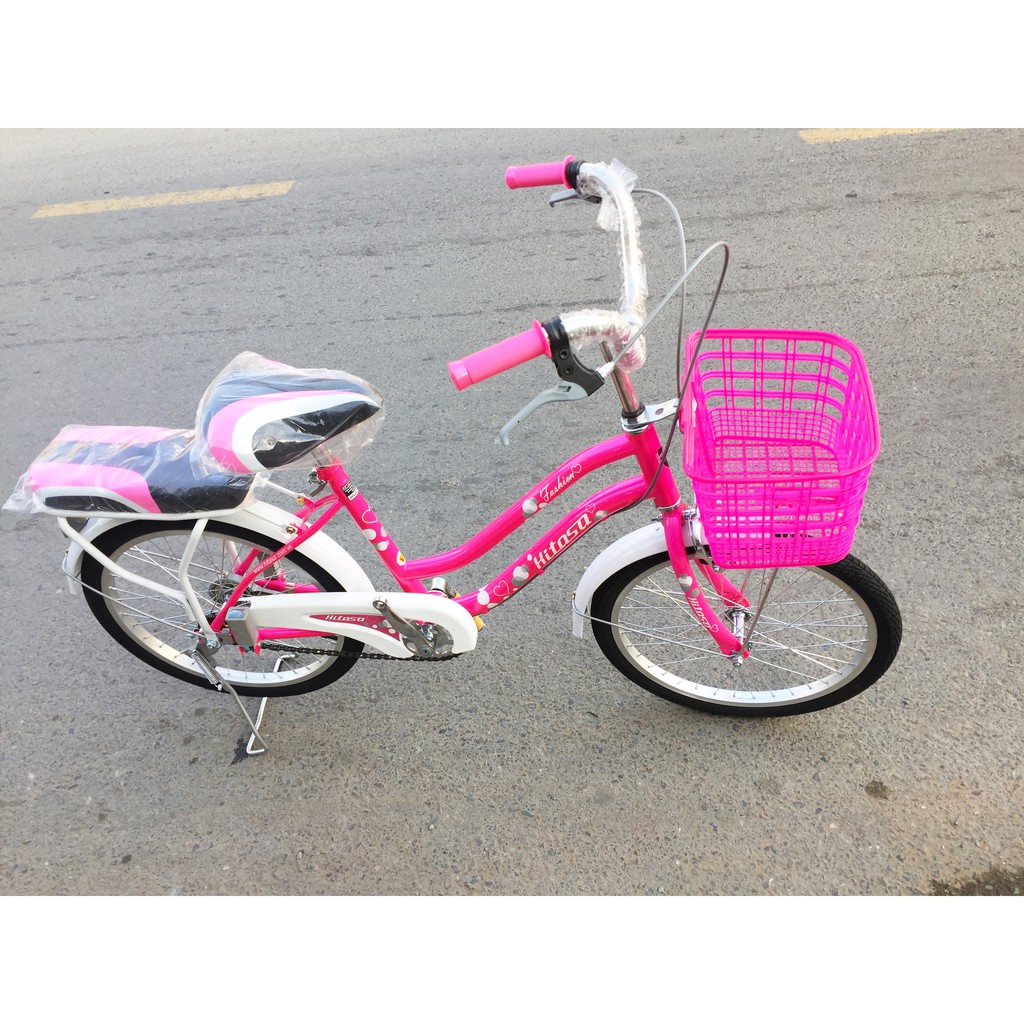 Xe đạp trẻ em HITASA màu hồng – Size 20 inch cho bé 7-13 tuổi
