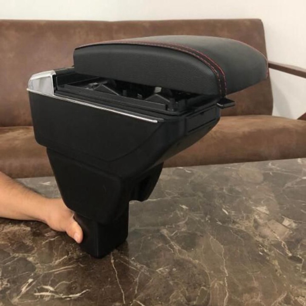 Hộp tỳ tay xe Honda Brio cao cấp tích hợp cổng sạc USB - Bảo hành 12 tháng dự bị