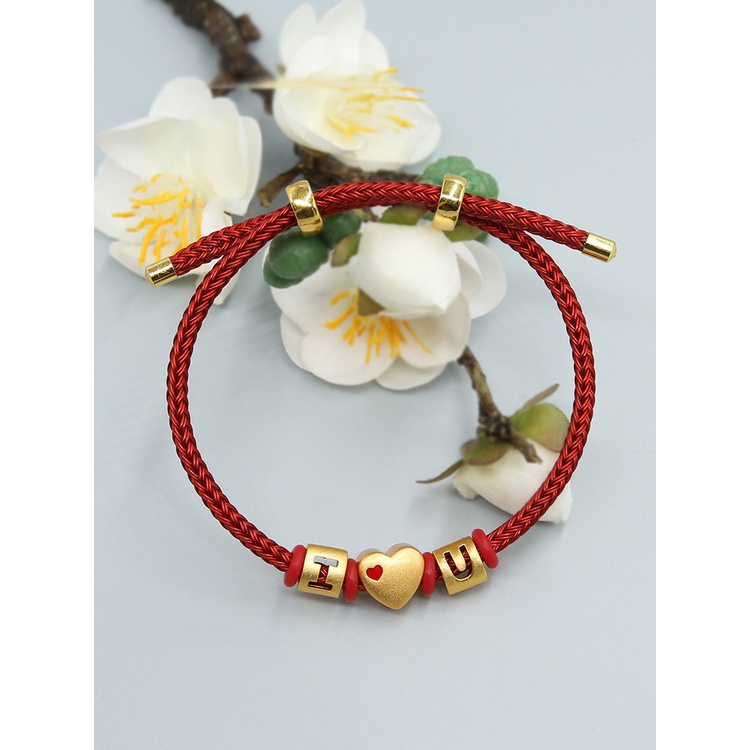 Vòng Tay Chuỗi Hạt Ngôi Sao Màu Vàng Cát / Vàng Kim Không Gây Dị Ứng Phong Cách Trung Hoa Cổ Điển Thời Trang Cho Cặp Đôi DIY Bút Trang Trí Móng Tay Bằng Kim Loại Tiện Dụng