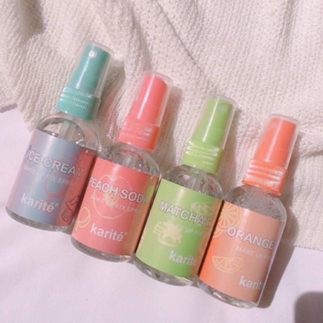 xịt khoáng khoá nền trang điểm Karite Make Up Fix Spray Soothing & Gentle Moisturizing Water 120 m