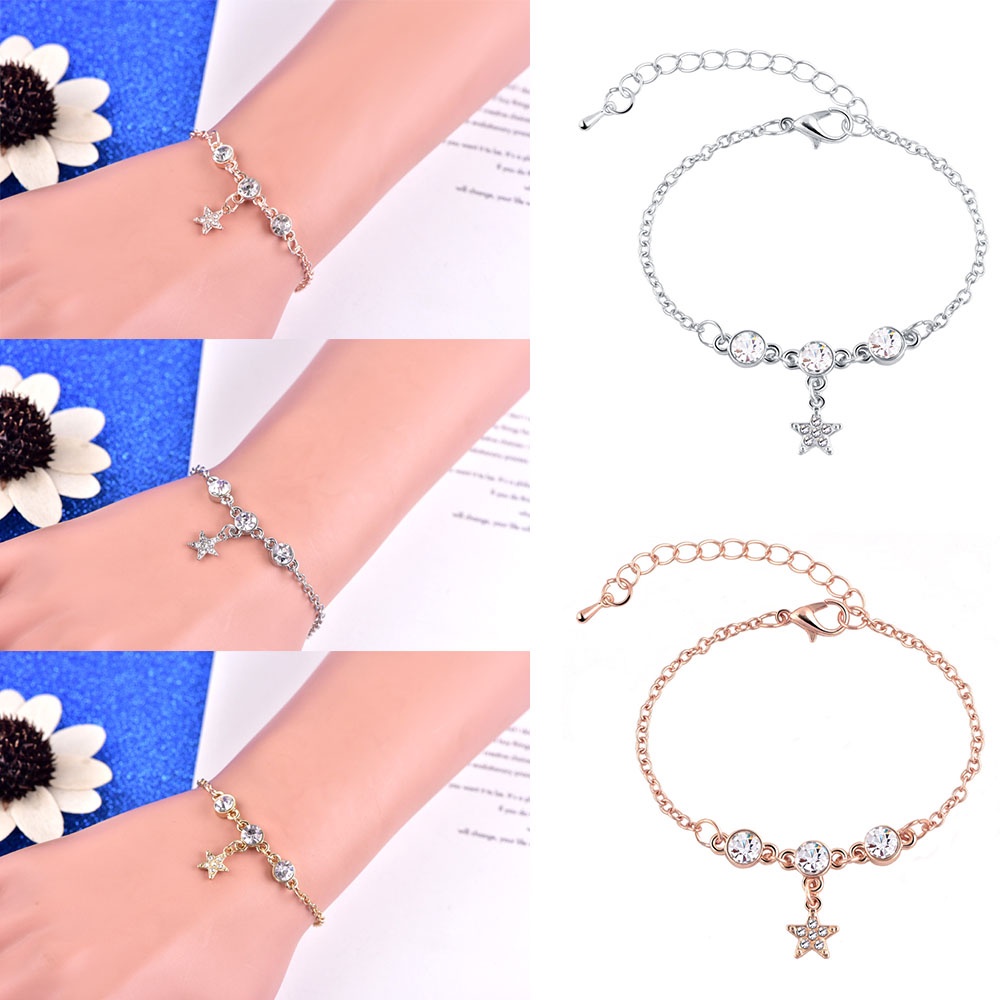 Vòng Tay Đính Nơ Pha Lê Thời Trang Cho Nữ