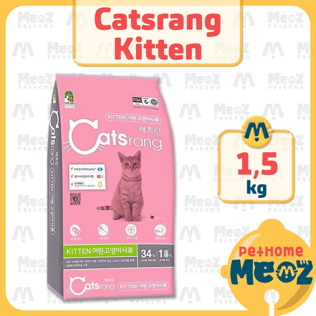 Catsrang Kitten 1,5kg - Thức ăn hạt mèo con Hàn Quốc Catrang Kitten Date 2023