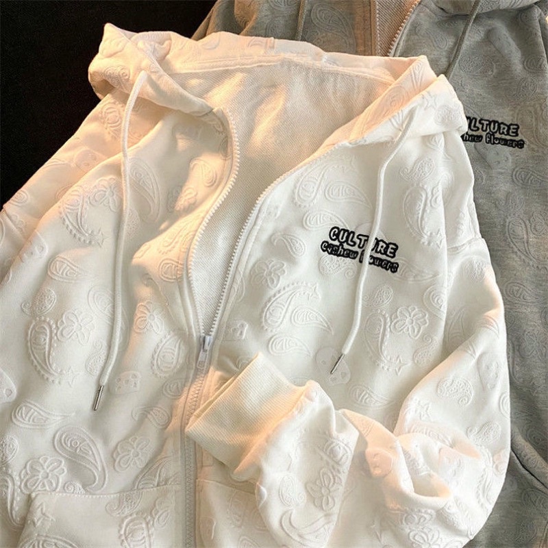 Áo khoác hoodie thêu chữ cuture Vân nổi