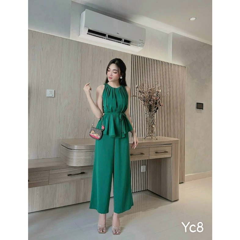 (FREE SHIP) FREE SHIP SÉT ĐŨI CỔ YẾM XẾP LY PHỐI QUẦN SUÔNG TIỂU THƯ SANG CHẢNH DX HHP