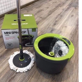 Cây lau nhà, Bộ lau nhà Lock&Lock mini Spin mop ETM498 - KÈM 2 BÔNG LAU [Hàng chính hãng Lock &Lock]