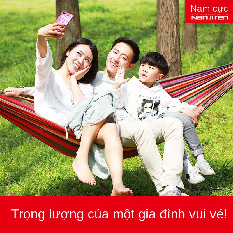 Võng xích đu ngoài trời chống lật ghế treo phòng ngủ ký túc xá sinh viên gia đình trong nhà người lớn giường đô