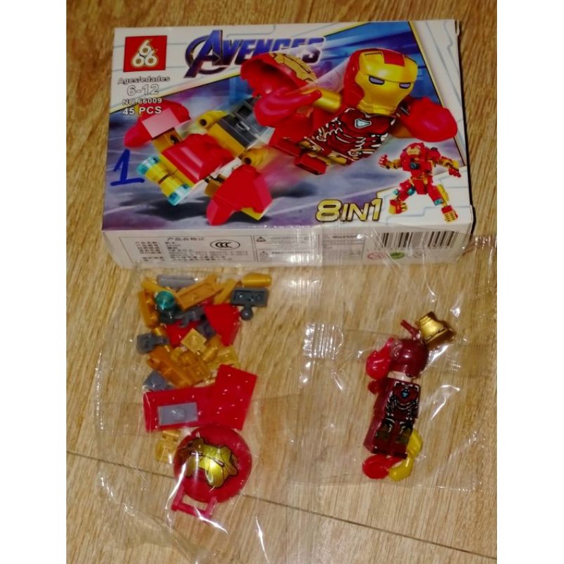 Lắp ráp 1 hộp Lego_Siêu Anh Hùng 66009 có nhiều chi tiết bằng nhựa