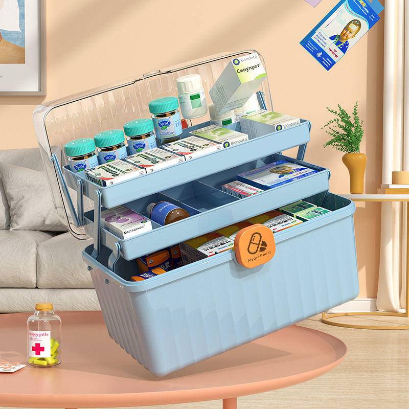 Hộp Đựng Thuốc Cỡ Lớn Nhiều Ngăn Tiện Dụng Cho Gia Đình Hộp lưu trữ y tế khẩn cấp hộp thuốc nhỏ