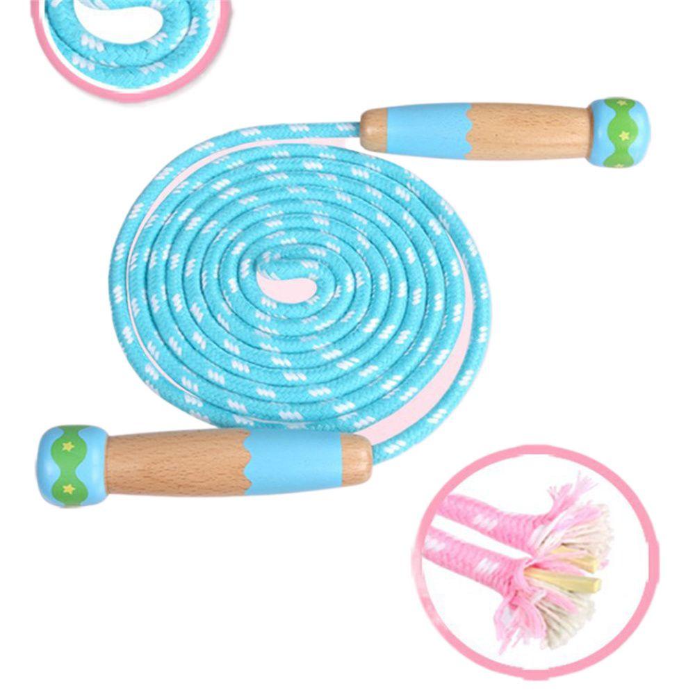 IVORY Dây Nhảy Thể Thao Tay Cầm Gỗ Tùy Chỉnh Tiện Dụng Cho Học Sinh Mẫu Giáo