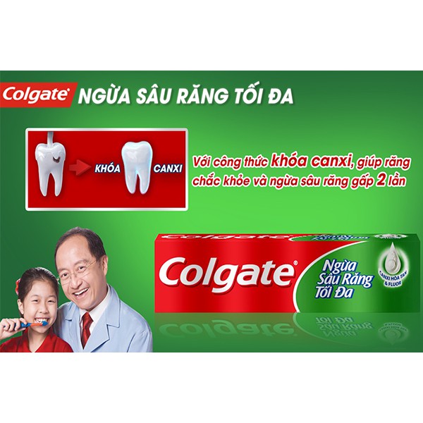 Kem đánh răng Colgate Ngừa sâu răng chắc khỏe 225g - Tặng bàn chải