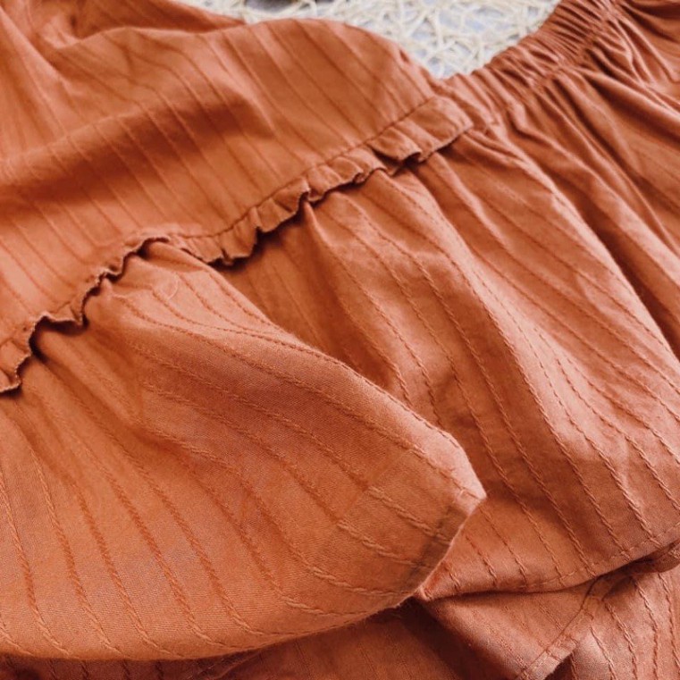 đồ bộ nữ sét yếm đũi phối quần short màu cam