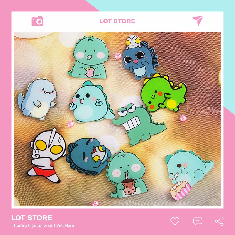 Sticker cute pin cài áo phụ kiện trang trí túi xách balo LOT STORE ST1100