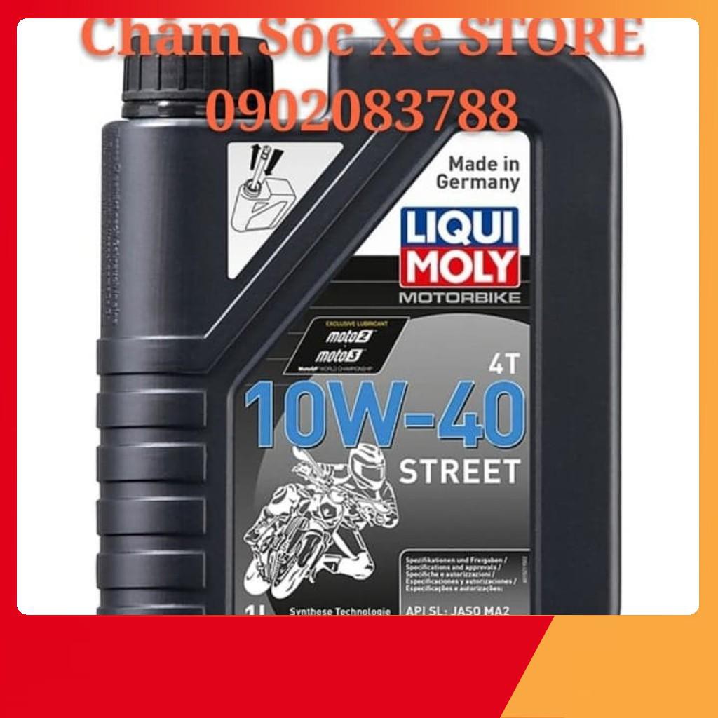 Nhớt Liqui Moly 10W-40 STREET 1 Lít- Nhớt xe Máy Liqui moly Chính Hãng Nhập Khẩu Đức 100% chamsocxestore